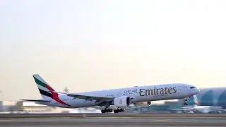 Emirates Boeing 777 Take Off From Moscow to Dubai