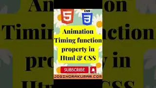 Animation Timing Function property in Html and CSS 