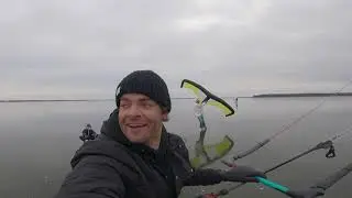 Sjov på isen i vinter-Danmark (Arresø 7/2 2021)