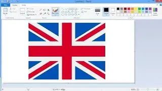 How to draw England flag| on ms paint