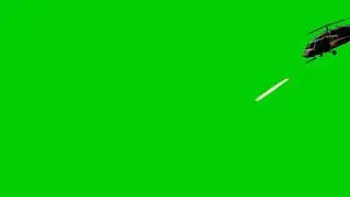Helicopter fire blast green screen video