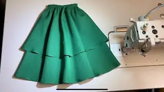 Sewing a beautiful skirt for the girls 👧 …