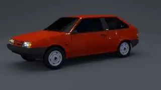 Blender. Модель автомобиля ВАЗ 2108
