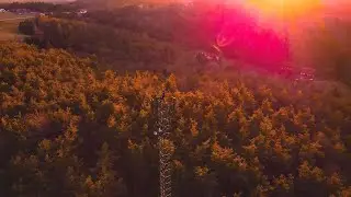 Climbing a Cell tower during sunset