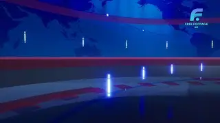 3D Virtual News Studio | 4K Footage