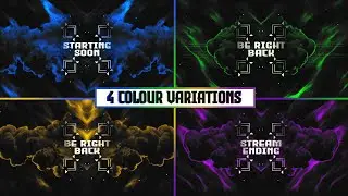 4 Colour Variations | Animated Stream Overlay | Animated OBS/Streamlabs Overlay | Stream Layout 🔥🔥🔥