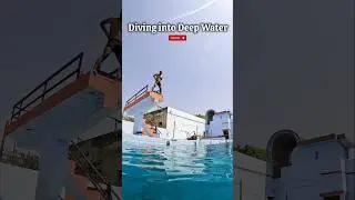Diving into Clear Deep Water 🏊🏻 - Swimming Pool Video 