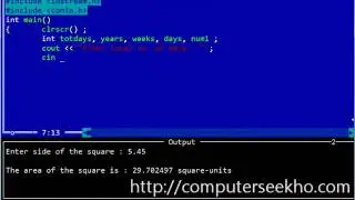Programming Exercise in C++ Part 1
