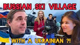 🏔️Experience a Ski Village in RUSSIA!🇷🇺 An AMERICAN & Who else?!🇺🇸Take a Tour NOW!🎿
