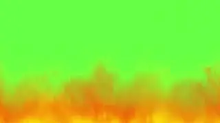 fire on green screen effect