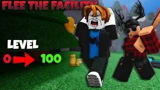 Going from Level 0 TO LEVEL 100 in FLEE THE FACILITY (ROBLOX)