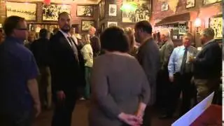 Janet Wolf celebrates election night