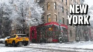 The Most Beautiful Neighborhood in NYC: West Village Snow Walk 4K