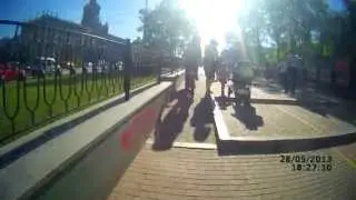 One day of urban bike ride