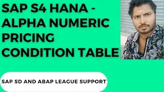 SAP S4 HANA - Alpha numeric pricing condition table