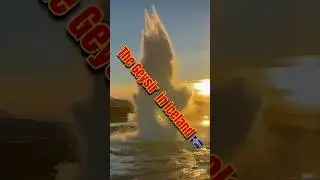 The erupting Geysir in Iceland 🇮🇸