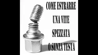 Come estrarre una vite senza testa - estrattore per viti spezzate - Paolo un utente di FaiTeCasa
