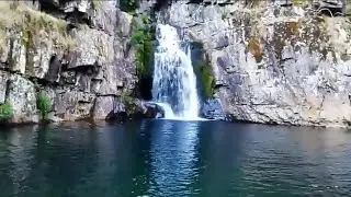 Poços e Cascatas🏞️sons da água Corrente💦para nadar e relaxar👣passagem pela mina rio de Frades🌎