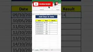 Excel tips add days in date 