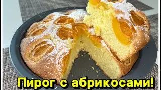 Пирог с абрикосами! 🍑Очень вкусный, нежный! #пирог #абрикосы #вкусный
