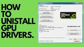 How to: UNINSTALL Graphics Driver Files (NVIDIA)