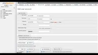 Create User PHPMyAdmin