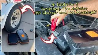UiBI Jumpstart tire inflate LED flashlight Phone charger all in 1 #jumpstarter #tireinflator #h2w