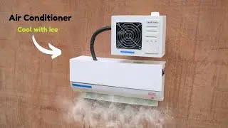 How to make an air conditioner from pvc pipe AC cooled with ice
