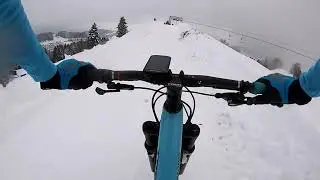 Winter bike ride in Switzerland POV Jolanda Neff