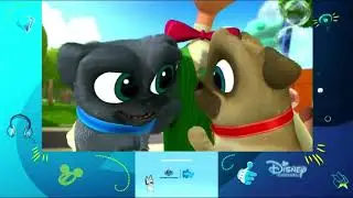 Bluey to Big City Greens split screen credits (Disney channel, 7/9/2021, bad audio)