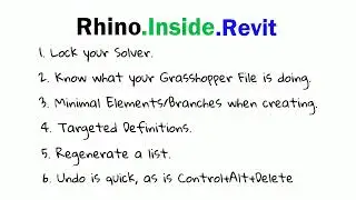 Rhino.Inside.Revit Tips for Large Projects
