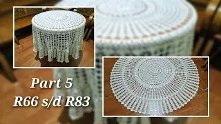 145cm Tutorial Taplak Rajut Bundar Part 5 ( 9 gulung benang )