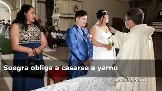 Novio asegura que lo obligan a casarse, en plena ceremonia