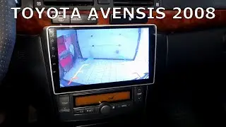 Toyota Avensis 2008. Installation of radio and rear view camera.