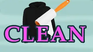 Cleaning the sweater with a clothes roller