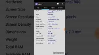 How to check android system info for buy using an application CUP Z for tutorial