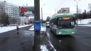 Прибытие БКМ 32100D по маршруту №2 с номером 5031