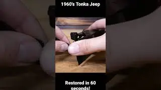 restoring a rusty 1960s tonka jeep tow truck and snow plow in 60 seconds!