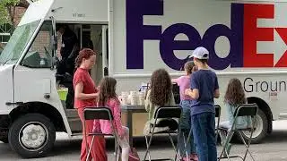 lemonade stand--Fed Ex Guy saves the day