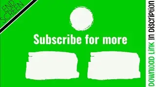 Best END SCREEN Outro Template.
