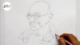 Gandhi jayanti drawing with pencil || Pencil drawing Gandhiji 2nd Oct
