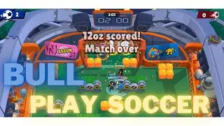 The unstoppable bull plays soccer!!
