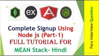 Mini-Project In Mean Stack (Nodejs + Angular + Express + MongoDB + CSS + HTML) Tutorial Hindi Part-6