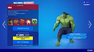 FORTNITE HULK SKIN IS FINALLY RELEASED! | December 8th Item Shop Review