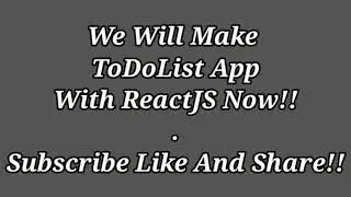 Todo List App // React JS // Part 2 // Remove Activities