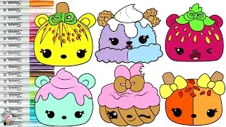Num Noms Coloring Book Page Compilation Sophia Strawberry Wild Wally Sadie Strawberry and More