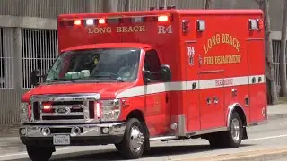 Long Beach Fire Dept. Rescue 4 Transporting