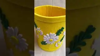 Barattolo in feltro con coperchio