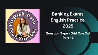 Banking Exams English Practice: Odd One Out - Part 1