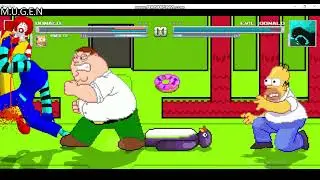 mugen donald,homer,peter,pingu vs evil donaldEvil Donald